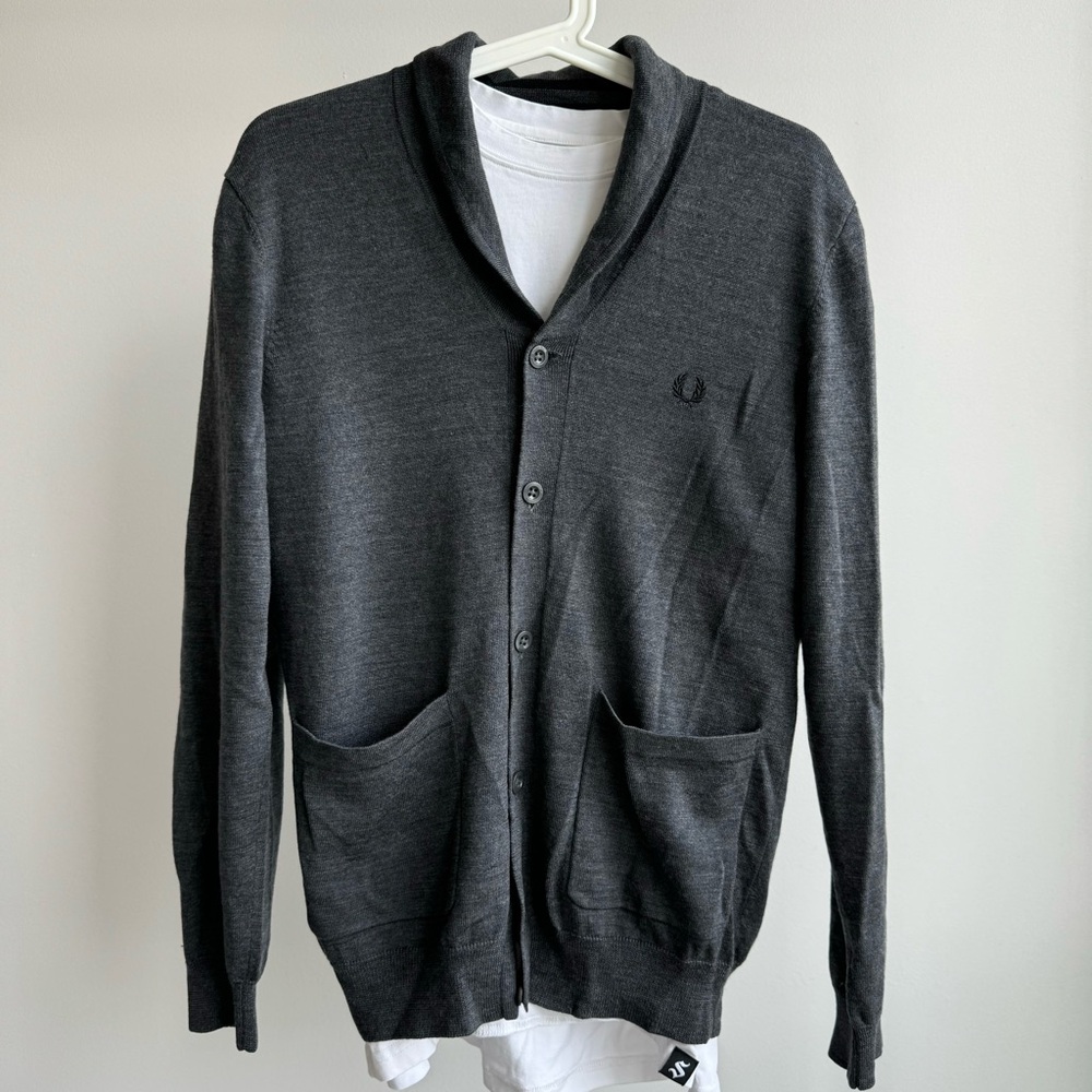 Fred Perry 100% Merino Wool Cardigan